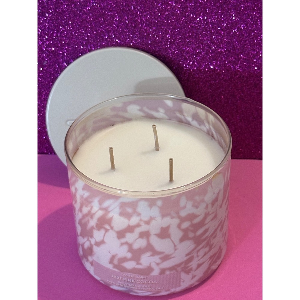 Bath & Body Works/White Barn Hot Pink Cocoa 3 Wick Scented Candle 14.5 oz